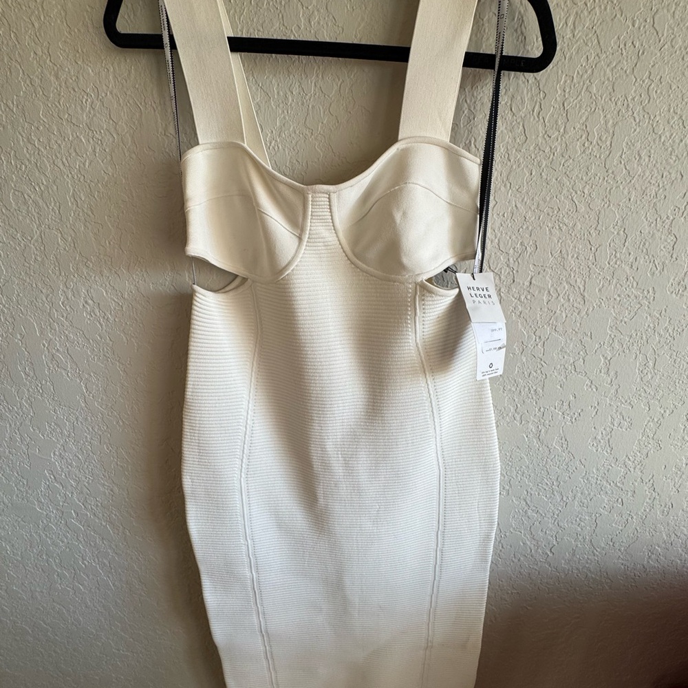 Herve Leger White Dress